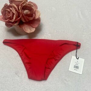 ONIA Size M Ashley Red Ribbed Swimsuit Bottom NWT